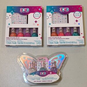 3 NWT Girls Nail Sets